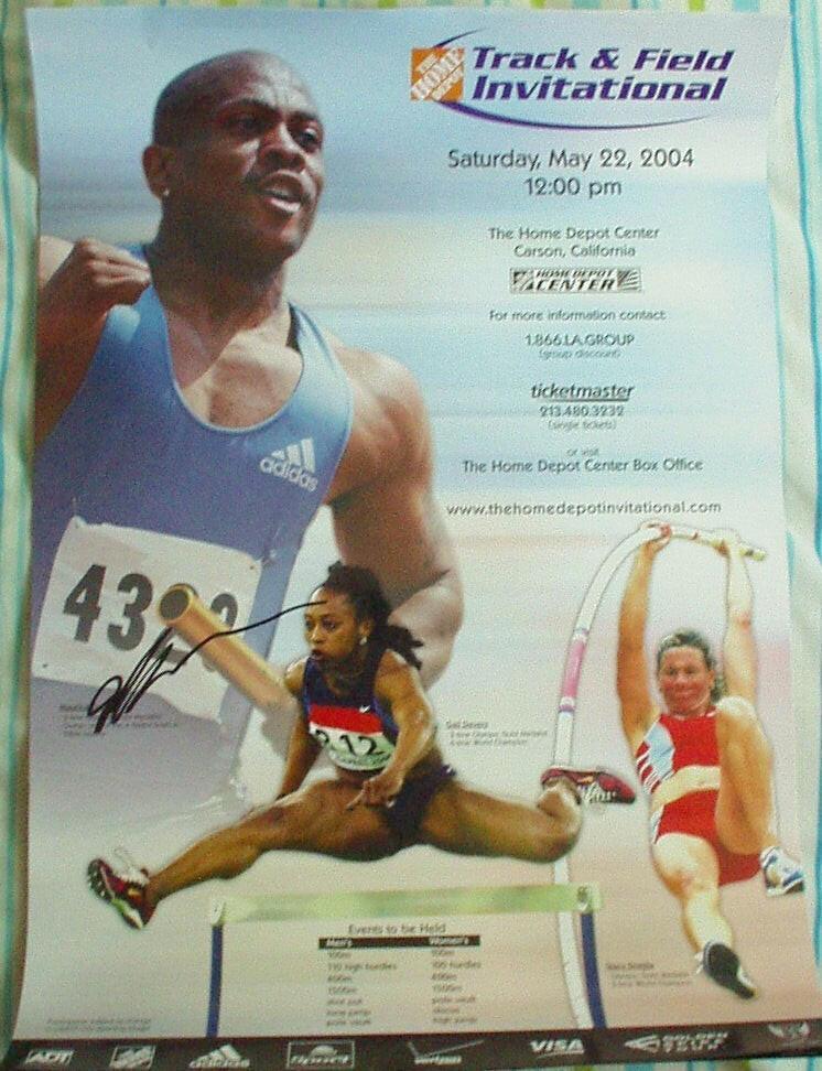 Maurice Greene signed 2004 Home Depot Invitational poster - AutographsForSale.com