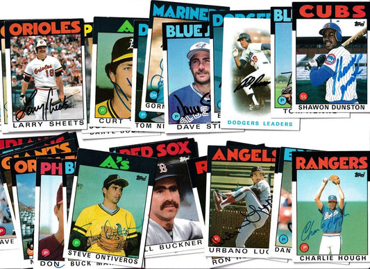 32 signed 1986 Topps cards Shawon Dunston Tom Henke Jim Presley Bill Russell Dave Stieb - AutographsForSale.com