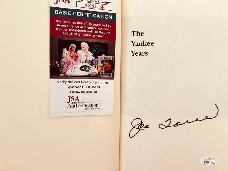 Joe Torre autographed The Yankee Years hardcover book JSA - AutographsForSale.com