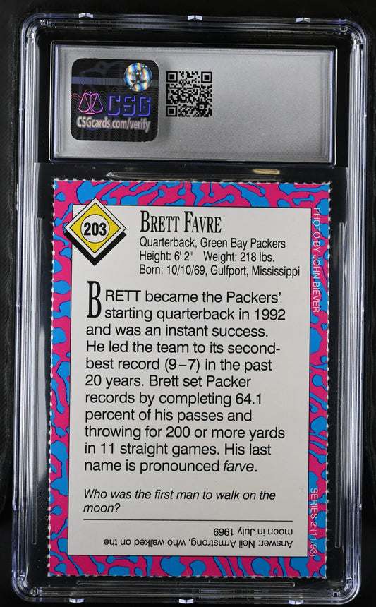Brett Favre Green Bay Packers 1993 Sports Illustrated for Kids card CSG graded 9.5 Mint - AutographsForSale.com