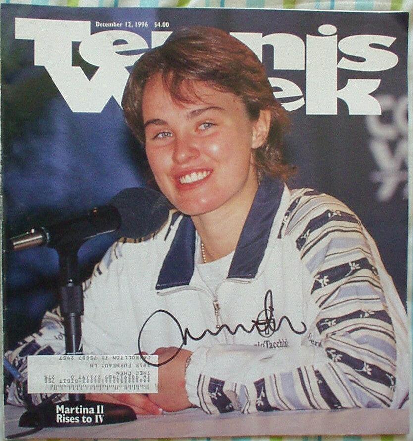 Martina Hingis autographed 1996 Tennis Week magazine - AutographsForSale.com