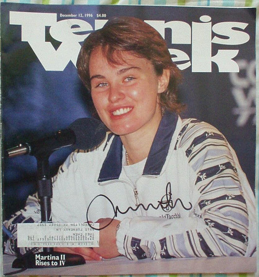 Martina Hingis autographed 1996 Tennis Week magazine - AutographsForSale.com