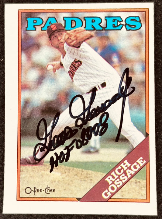 Goose Gossage signed SD Padres 1988 OPC card with HOF 2008 - AutographsForSale.com