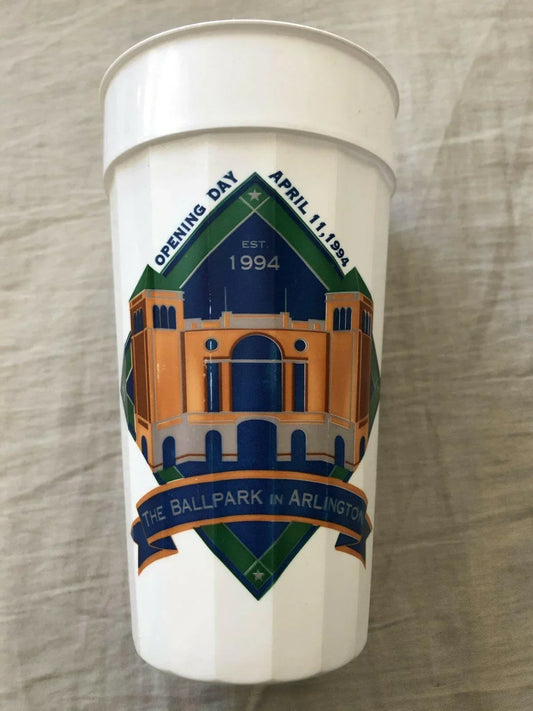 Texas Rangers 1994 Ballpark In Arlington Opening Day Commemorative plastic cup - AutographsForSale.com