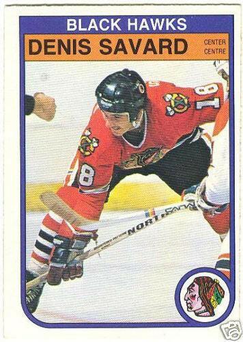 Denis Savard Chicago Blackhawks 1982-83 OPC card #73 - AutographsForSale.com