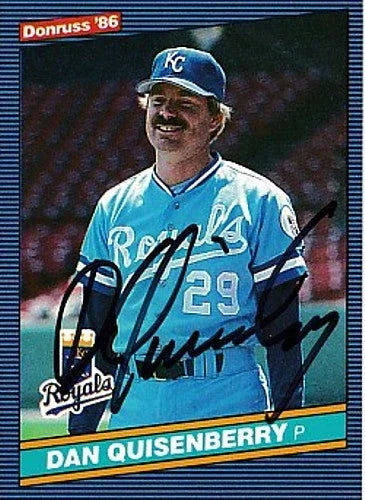 Dan Quisenberry signed Kansas City Royals 1986 Donruss card BAS - AutographsForSale.com