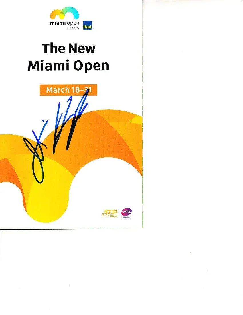 John Peers autographed 2019 Miami Open tennis tournament map and program - AutographsForSale.com