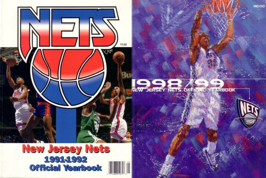 New Jersey Nets 1991-92 and 1998-99 Yearbooks Kenny Anderson Derrick Coleman - AutographsForSale.com