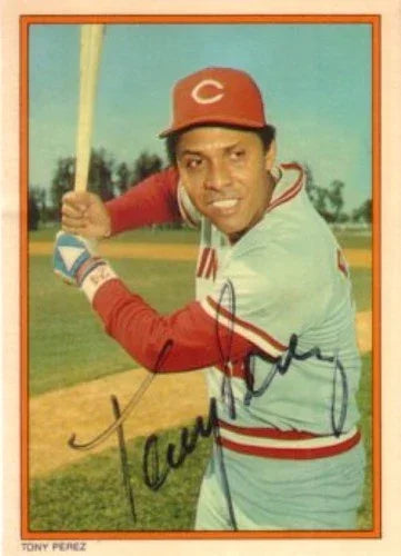 Tony Perez signed Reds 1985 Topps Circle K Home Run Kings card - AutographsForSale.com