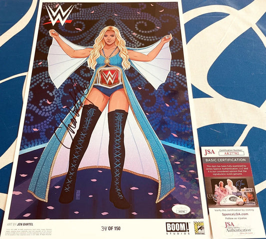 Charlotte Flair autographed WWE 2017 Comic-Con 11x17 poster JSA - AutographsForSale.com