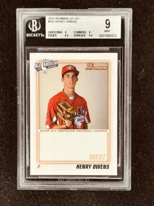 Henry Owens 2010 AFLAC Bowman Rookie Card Graded BGS 9 Mint - AutographsForSale.com