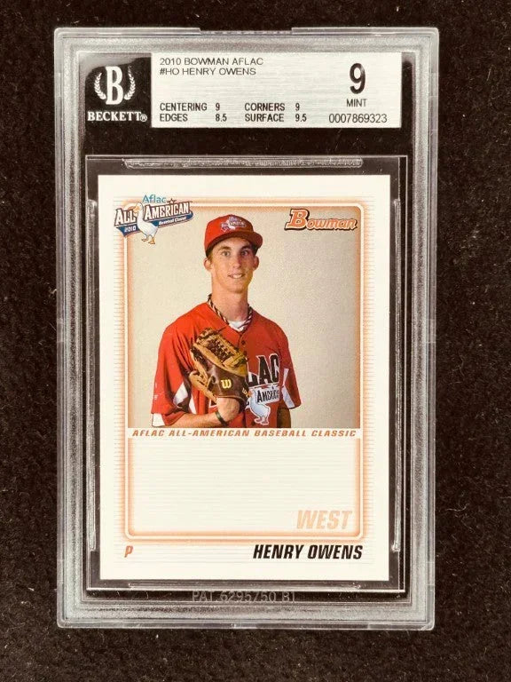 Henry Owens 2010 AFLAC Bowman Rookie Card Graded BGS 9 Mint - AutographsForSale.com