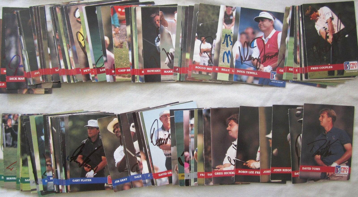 129 signed 1992 Pro Set golf cards Gary Player Nick Faldo - AutographsForSale.com