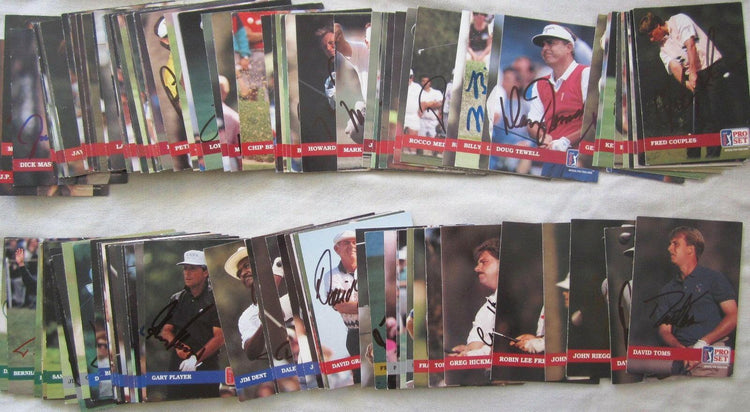 129 signed 1992 Pro Set golf cards Gary Player Nick Faldo - AutographsForSale.com