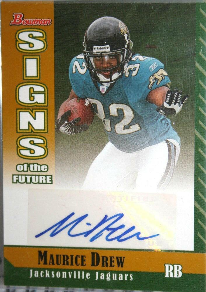 Maurice Jones-Drew Jacksonville Jaguars certified signed 2006 Bowman Signs of Future Gold RC 49/50 - AutographsForSale.com