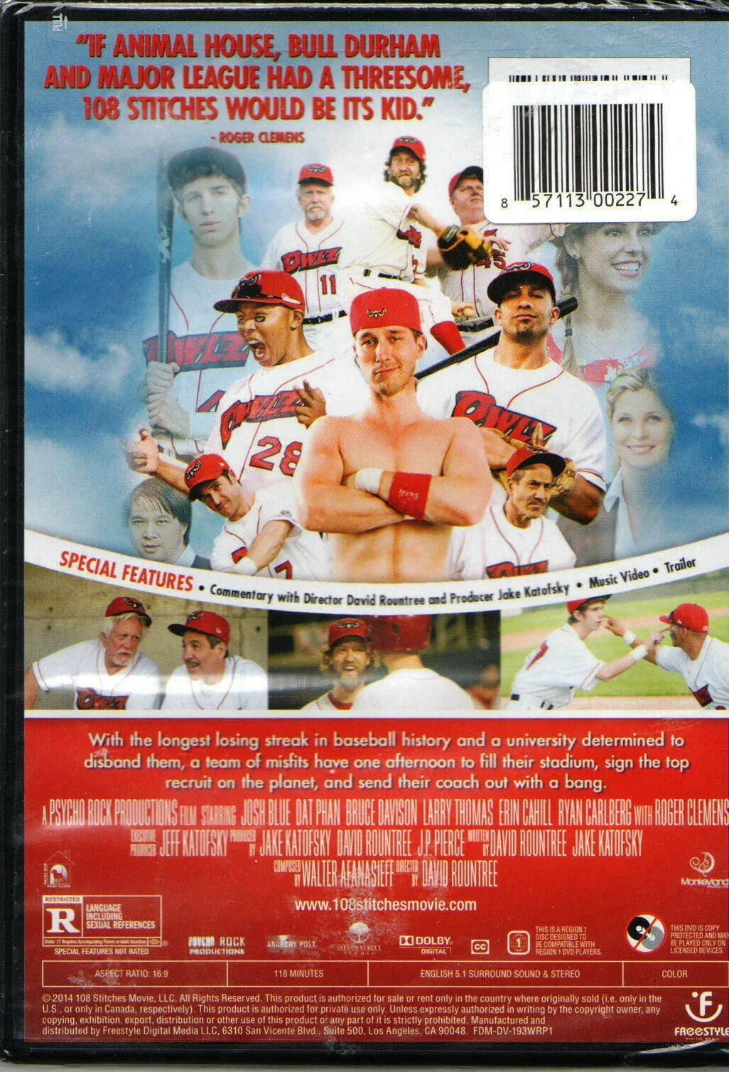 108 Stitches baseball movie DVD NEW SEALED Roger Clemens - AutographsForSale.com