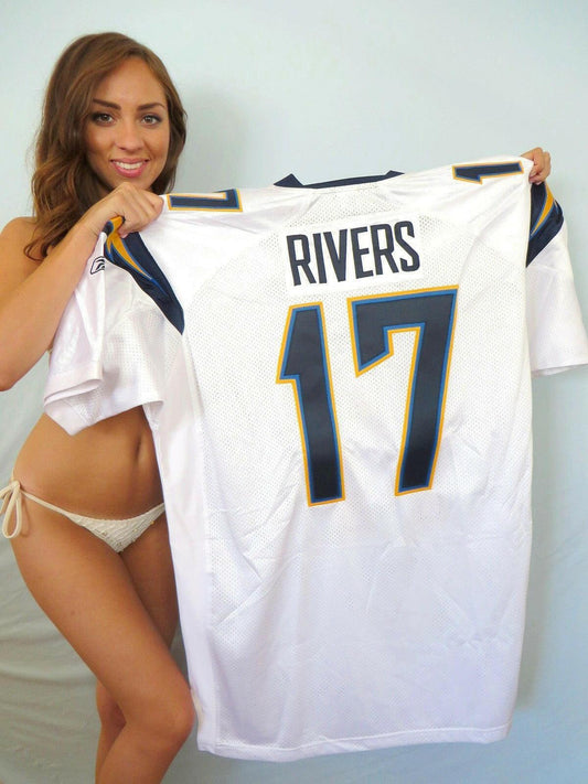 Philip Rivers SD Chargers 2007 to 2011 Reebok game model jersey - AutographsForSale.com