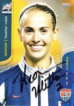Heather Mitts autographed 2004 US Olympic Soccer team paper card USWNT - AutographsForSale.com