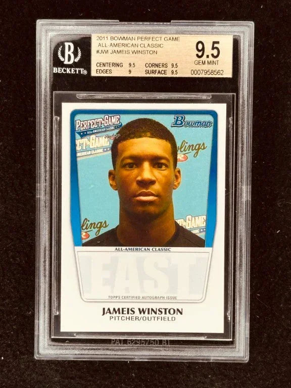Jameis Winston 2011 Perfect Game Topps Bowman RC BGS 9.5 GEM MINT Florida St Heisman - AutographsForSale.com