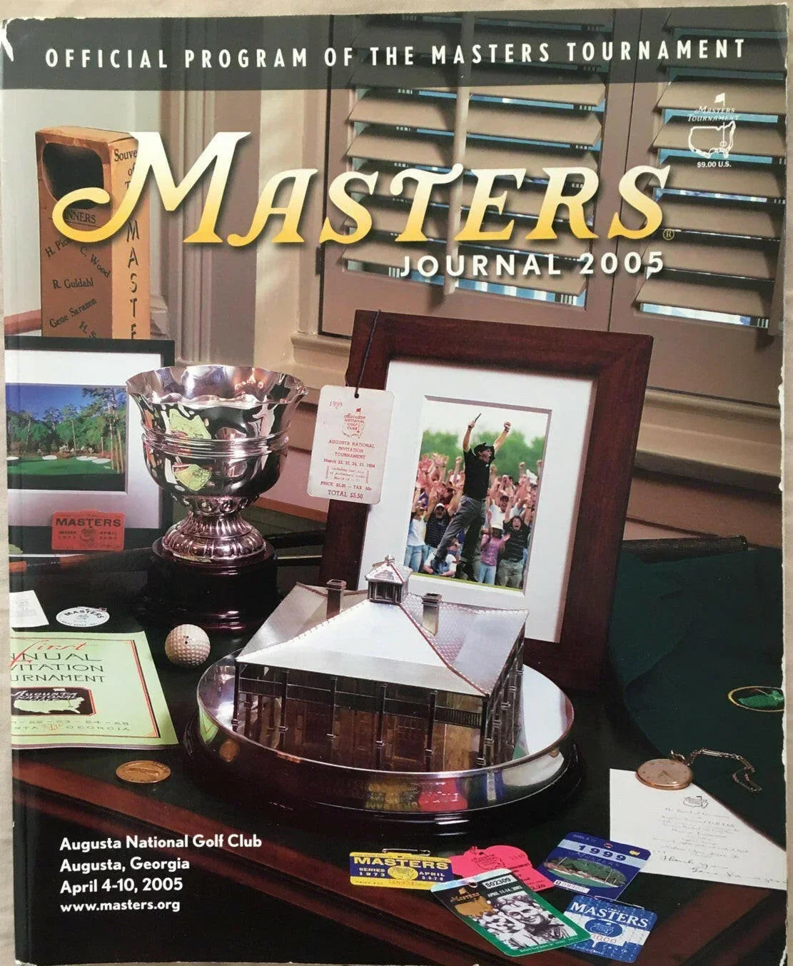 2005 Masters Journal golf program Tiger Woods Wins 4th Green Jacket - AutographsForSale.com