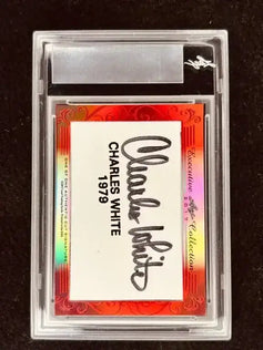 Marcus Allen & Charles White 2017 Leaf Masterpiece Cut Signature card 1/1 JSA Heisman USC Trojans - AutographsForSale.com