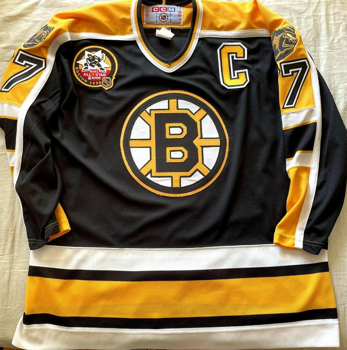 Ray Bourque autographed Boston Bruins 1995-96 CCM jersey with All-Star Game patch JSA - AutographsForSale.com