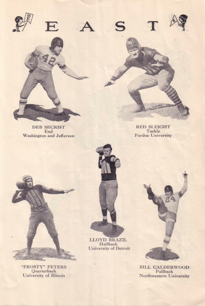 1930 East West Shrine Game college football program Bronko Nagurski Roy Riegels - AutographsForSale.com