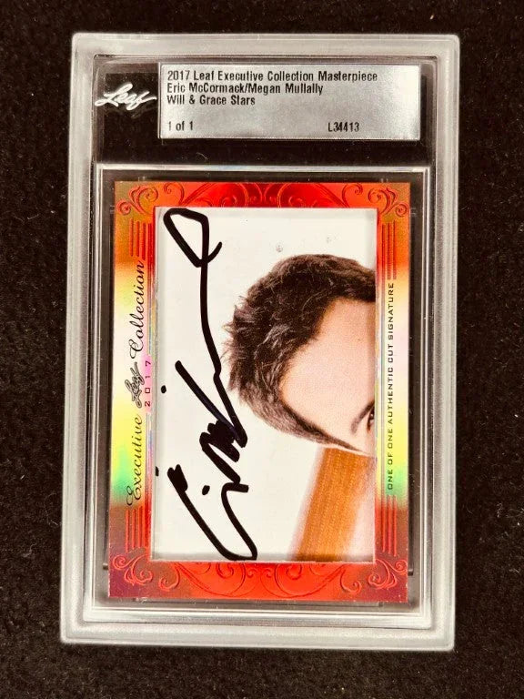Eric McCormack & Megan Mullally 2017 Leaf Cut Signature certified autograph card 1/1 JSA Will & Grace - AutographsForSale.com