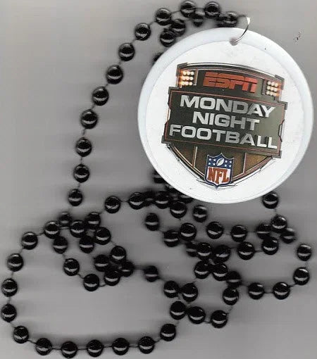 ESPN Monday Night Football logo pendant with bead necklace - AutographsForSale.com