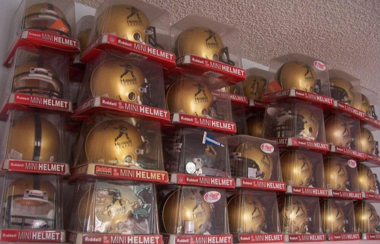 49 autographed Heisman mini helmets Tony Dorsett Barry Sanders Roger Staubach Charles Woodson JSA - AutographsForSale.com