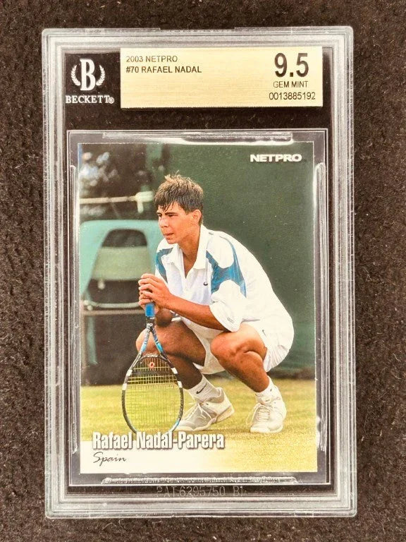 Rafael Nadal 2003 NetPro tennis RC 70 BGS 9.5 GEM MINT - AutographsForSale.com