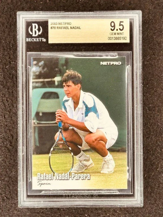 Rafael Nadal 2003 NetPro tennis RC 70 BGS 9.5 GEM MINT - AutographsForSale.com