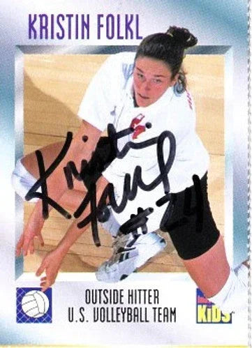 Kristin Folkl signed Us Volleyball 1996 SI for Kids RC - AutographsForSale.com