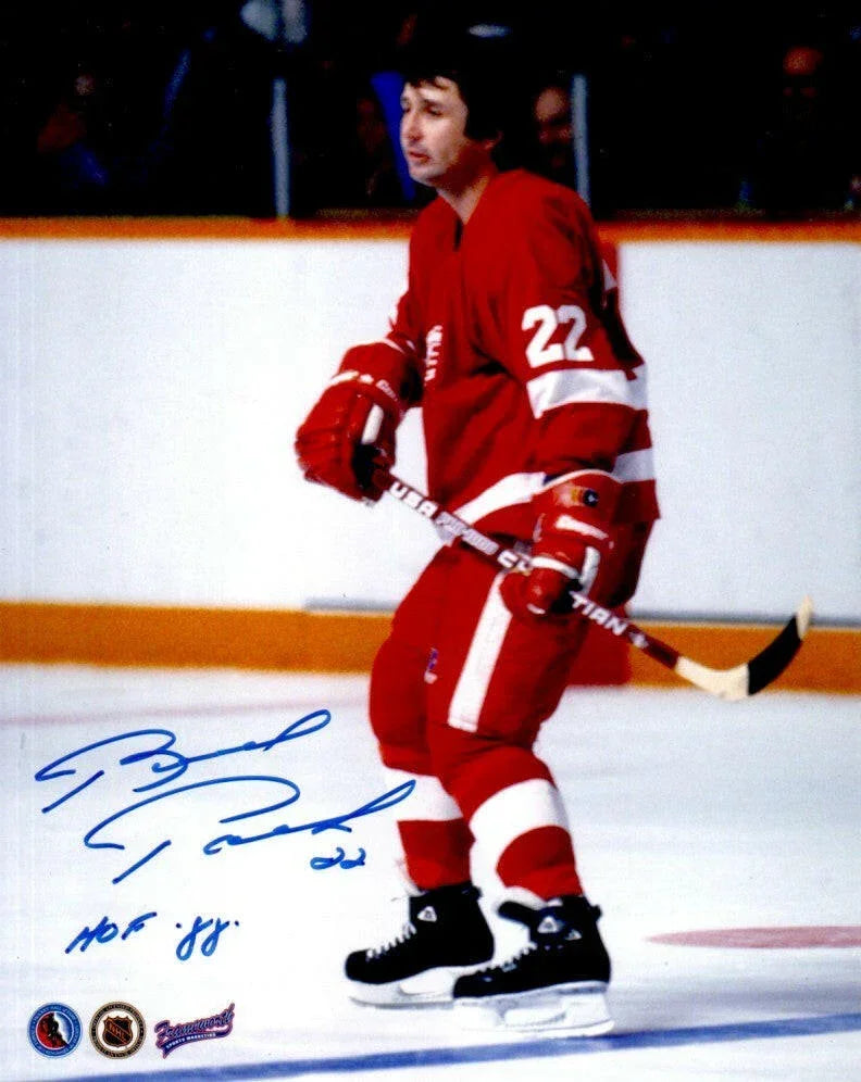 Brad Park signed Red Wings 8x10 photo with HOF 88 - AutographsForSale.com