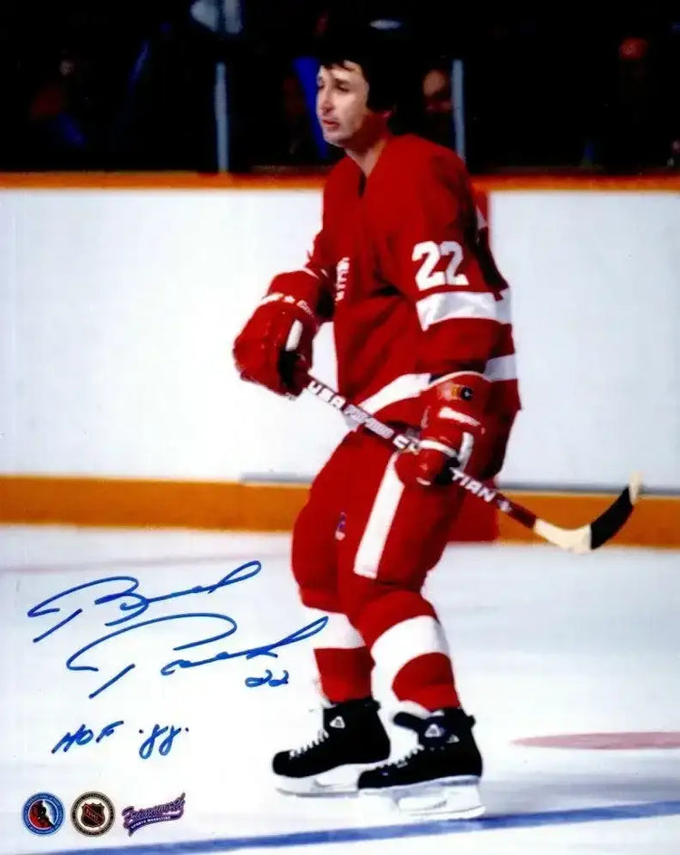 Brad Park signed Red Wings 8x10 photo with HOF 88 - AutographsForSale.com