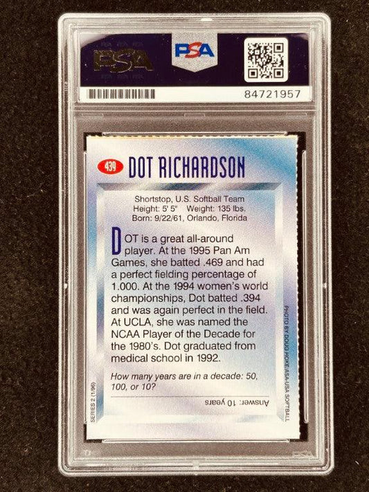 Dot Richardson signed 1996 SI for Kids softball RC PSA/DNA slab - AutographsForSale.com