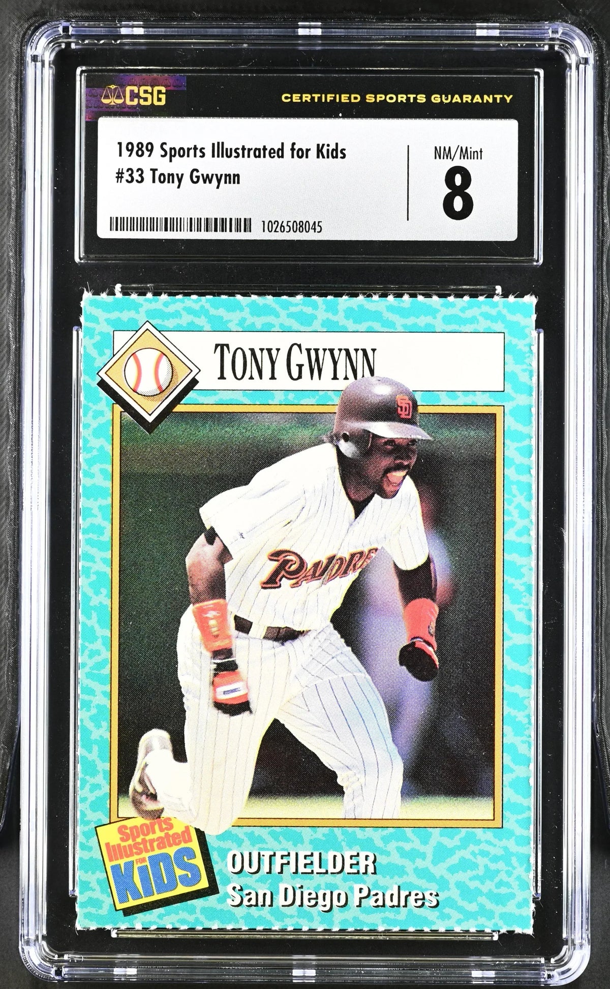 Tony Gwynn San Diego Padres 1989 Sports Illustrated for Kids card CSG Graded 8 - AutographsForSale.com