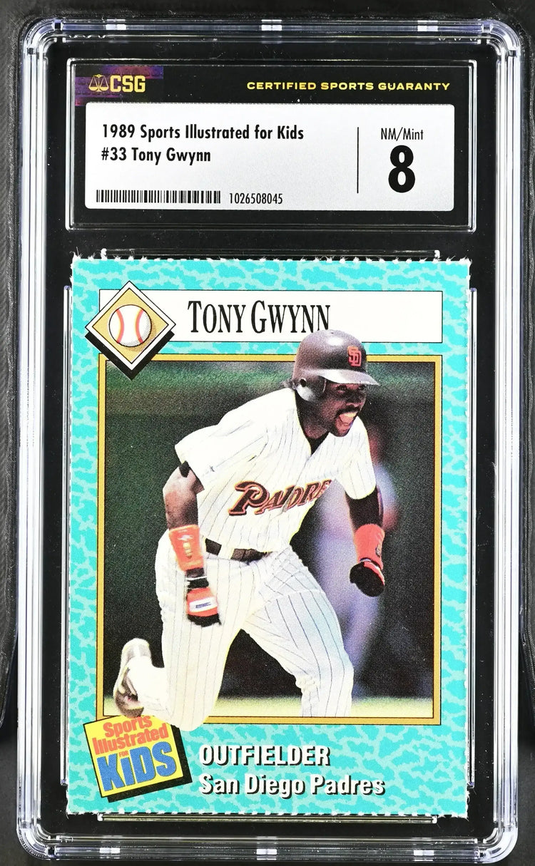 Tony Gwynn San Diego Padres 1989 Sports Illustrated for Kids card CSG Graded 8 - AutographsForSale.com