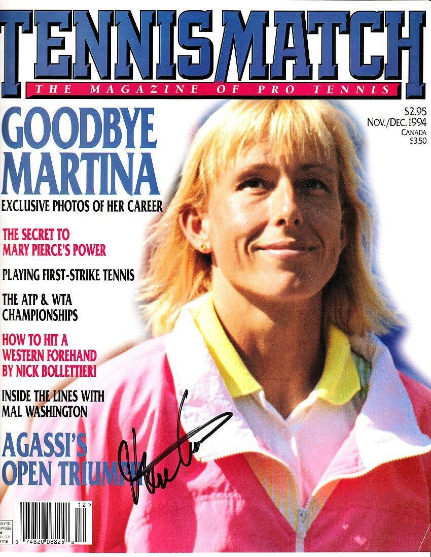 Martina Navratilova autographed 1994 Tennis Match cover - AutographsForSale.com