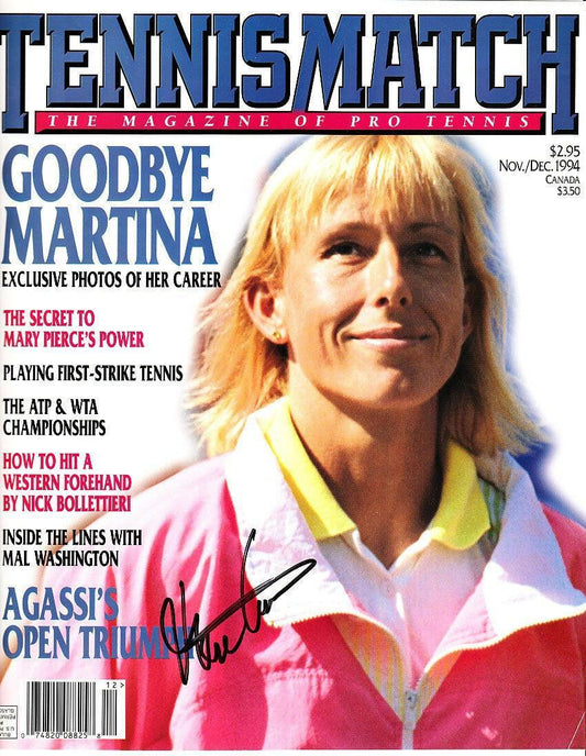 Martina Navratilova autographed 1994 Tennis Match cover - AutographsForSale.com