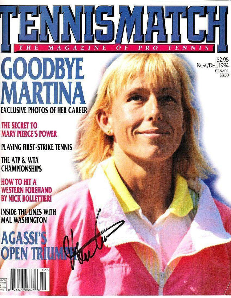 Martina Navratilova autographed 1994 Tennis Match cover - AutographsForSale.com