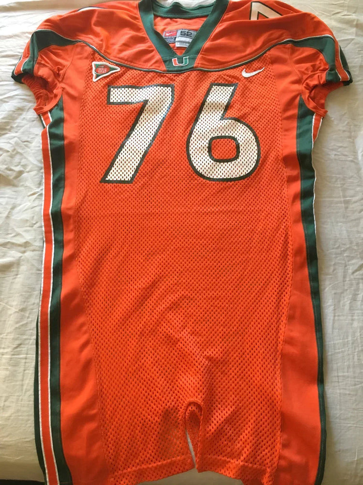 Carlos Joseph Miami Hurricanes 2001 2002 2003 game worn Nike jersey - AutographsForSale.com
