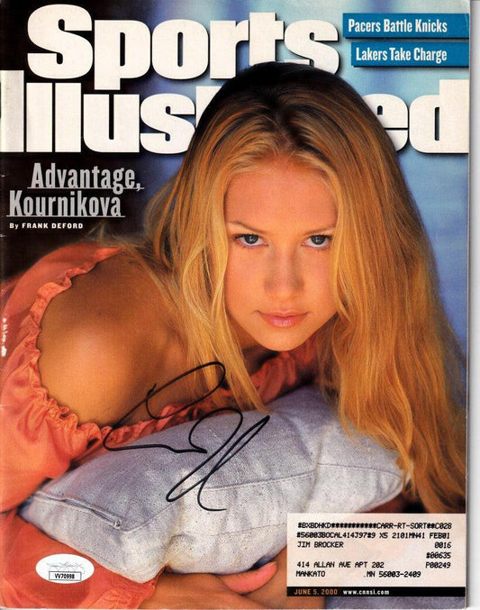 Anna Kournikova autographed 2000 Sports Illustrated magazine with sexy cover JSA - AutographsForSale.com