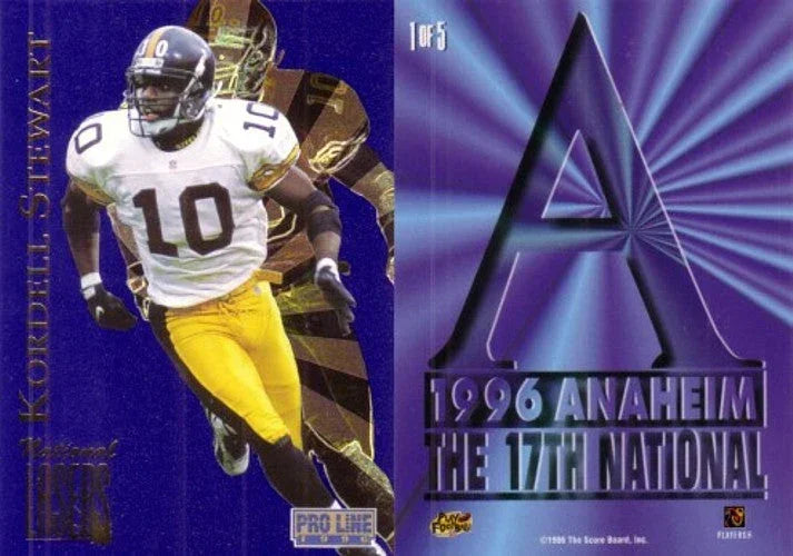 Kordell Stewart Steelers 1996 Pro Line Lasers National Convention promo card - AutographsForSale.com