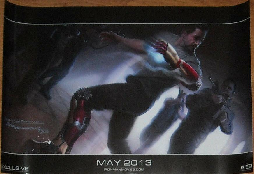 Iron Man 3 Marvel 2012 SDCC exclusive 13x20 art movie poster - AutographsForSale.com