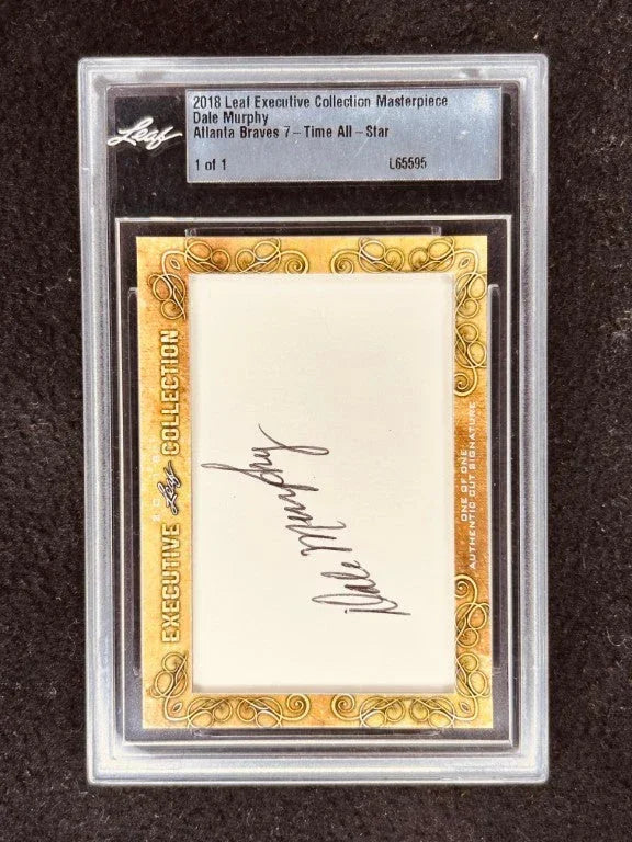 Dale Murphy 2018 Leaf Masterpiece Cut Signature certified signed card 1/1 JSA Braves - AutographsForSale.com