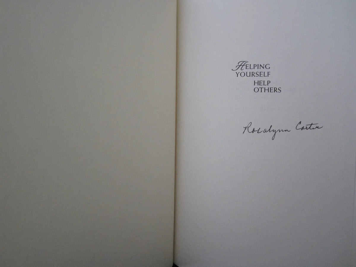 Rosalynn Carter signed Helping Yourself Help Others book - AutographsForSale.com