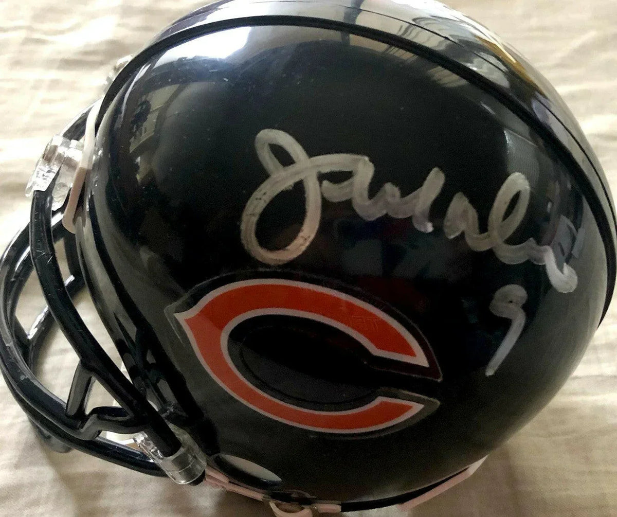 Jim McMahon Willie Gault signed Chicago Bears mini helmet JSA - AutographsForSale.com