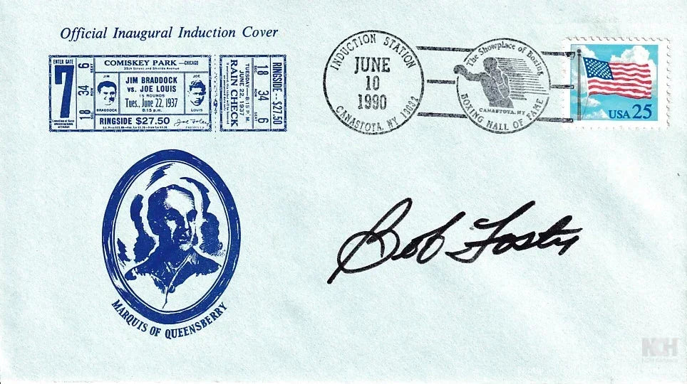 Bob Foster signed 1990 Boxing Hall of Fame cachet envelope - AutographsForSale.com
