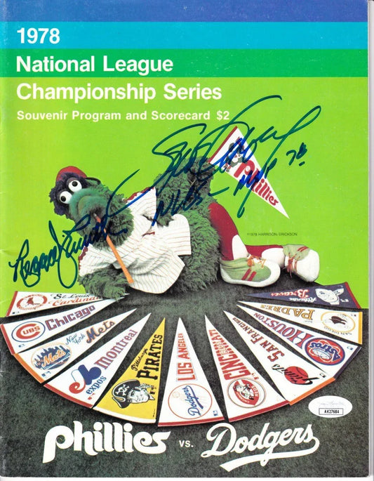 Steve Garvey & Reggie Smith signed LA Dodgers 1978 NLCS program JSA - AutographsForSale.com